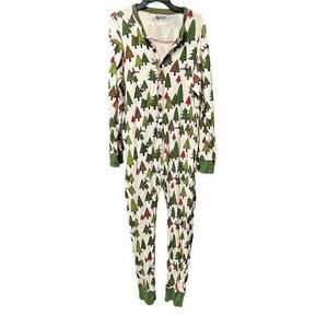 LAZY ONE one piece NO PEAKING one piece Long John Christmas moose & trees sz XL
